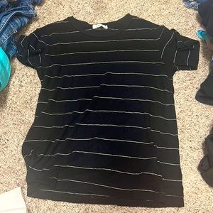 Black with white stripes, medium